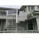 Outdoor / Indoor Metal Spiral Staircase White Power Coating Central Beam Stairs Design