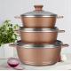 Multifunction 6pcs Double Bottom Die Cast Nonstick Aluminum Cookware Set