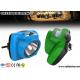 IP68 1W Miners Head Torch , 5.2Ah 13000 Lux PC Helmet Lamp With OLED Screen