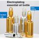 Sliver Gold 50ml Empty Serum Bottle With Dropper Plating Electroplate