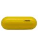 Yellow Cylinder Plastic Glasses Case Embossed Logo Effect