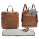 New Arrival Amazing design high quality Leather Diaper Bag Backpack
