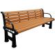 Powder Coating Patio Outdoor Recycled Plastic Benches With Cast Iron Ends