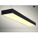 Linear LED Flat Panel Light 48W 60W Black Housing Color Pendant Installation