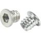 White Customize M8 Hex Insert Nut , M10 Insert Nuts Type D For Wood Furniture