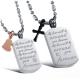New Fashion Tagor Jewelry 316L Stainless Steel couple Pendant Necklace TYGN333