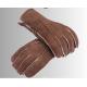 Brown Shearling Gloves Sheepskin Leather Gloves Mittens For Outdoor Activities