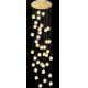 Multi-faceted Spherical Crystal Chandelier Adjustable Height Entryway Chandelier With LED Light Source And Customizable Design