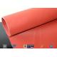 Fire Resistant Red 0.45mm Silicone Coated Fiberglass Fabric For Smoke Screen