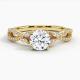 Luxe Willow Diamond Engagement Ring (1/4 Ct. Tw.) With 0.75 Carat Round Diamond  With 9K Gold