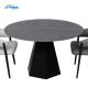 Corrosion Resistance Black Round Dining Table With Contemporary Type DT-1022