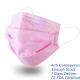 Soft Texture Pink Disposable Mask , Pink Face Mask General Size 17.5 * 9.5cm