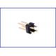 Pitch2.0 mm 2*2P male header connector Brass material Black Gold-plated Environmental protection