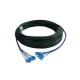 100Meters Dia8.0mm Armored Fiber Jumper Cable With SC Connector