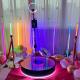 Spinning Portable LED 360 Photo Booth Rotating Glass Logo For Party