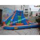 Colorful Outdoor Inflatable Water Slides , Inflatable Pool Slide For Commercial Use