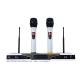 UM-1022 professional  two channel VHF white wireless microphone with screen  / micrófono / good quality