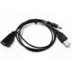 3Ft 1M USB 2.0 A female to USB A male with 5.5x2.1 DC plug power Y splitter Cable