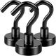 Strong Magnetic Black Magnet Hooks Heavy Duty Magnets For Hanging Long Lasting