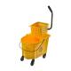36L Two Bucket Mop System Buckets And Pails Side Press Wringer Combo