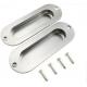 Oval Stainless Steel Flush Hidden Finger Pull Handles