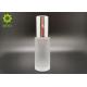 Clear 30ml Frosted Glass Bottle Foundation Cosmetics Packing With Silver Collar Pump