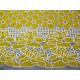 Cotton Yellow Polyester Lace Fabric Floral with Eco-friendly Dyeing(CY-DK0032)