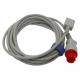Round Compatible Mindray Transducer Cable 6 Pin To Merit Adapter