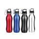 750ml Single wall SS sports bottle with carabiner bike bottle classical style