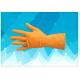 Dip Flock - Lined Non Powdered Latex Gloves , Orange Color Latex Exam Gloves