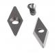 OEM ODM Replacement Tungsten Carbide Inserts Diamond Shape With Radius Tips