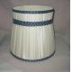 Custom Silk Box Pleat Lamp Shades With Ribbon And Flowers