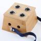 Four Holes Row 2 Portable Bamboo Moxa Box for Traditional Chinese Medicine Treatment