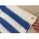 90% Light Blocked Mesh Netting For Balcony , Blue / White Strips Balcony Shade Net