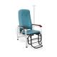 Steel Pipe Wooden IV Pole Handrail Patient Transfusion Chair Green