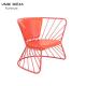 Basket Metal Frame Dining Chairs Red Italian Minimalist Coffee Shop 76x64x69cm