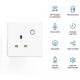 For Tuya Smart Wall Socket 13A Button 3pin Power Plug Electric Quantity Statistics Function With Alexa