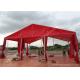 UV Resistant Red Color PVC Fabric Tent Structure Hard Pressed Aluminum Frame