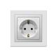Schuko Electrical Power Socket , Two Hole Plug Socket 86mm 4 conjoined