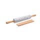 Cylindrical Gray Marble Rolling Pin with High Heat Resistance Stand