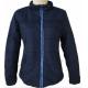 2 Color Womens Warm Padded Winter Coats Black Or Blue With Two Side Pockets