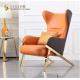 Leisure Lounge Chair, Living Room Lounge Chair, Leather Lounge Chair, High Density Foam, PU Leather Upholstery