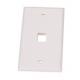 White Rj45 Network Socket , Internet Cable Wall Socket With Shutter Doors