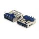 Usb Connector USB-AF90° Single layer without rear lid blue