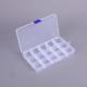 Blue Lock 15 Grid Plastic Organizer Box Removable Divider Craft Storage