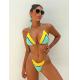 Bandeau Floral Sexy Bikini Yellow Color Perfect for Summer Beach Vacation