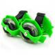 YOBANG Green Adjustable Two Wheels Skate Shoes Flashing Heel Wheels Clip on Skates