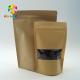 Customized Printed Foil Lined Tea Bags Packaging , Kraft Stand Up Pouches With Window