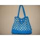 Bag Crochet Blue women fashion bag tote purse handbag
