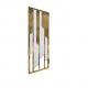 White marble and gold design metal living room divider and screen